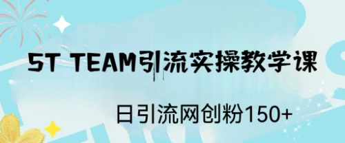 ST TEAM引流实操课，日引流网创粉100+_双星网创_创业赚钱_抖音教程_短视频教程-创业赚钱_抖音教程_短视频教程
