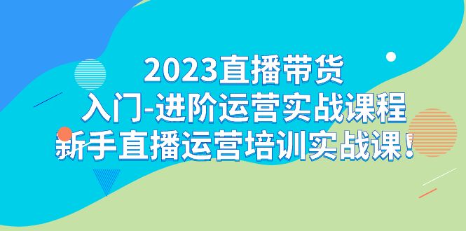 2023直播带货入门-进阶运营实战课程：新手直播运营培训实战课！_双星网创_创业赚钱_抖音教程_短视频教程-创业赚钱_抖音教程_短视频教程