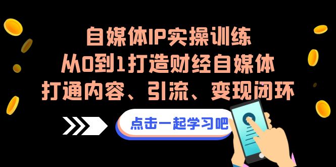 自媒体IP实操训练，从0到1打造财经自媒体，打通内容、引流、变现闭环_双星网创_创业赚钱_抖音教程_短视频教程-创业赚钱_抖音教程_短视频教程