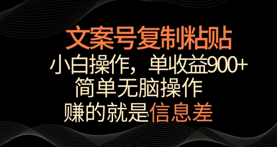 文案号掘金，简单复制粘贴，小白操作，单作品收益900+_双星网创_创业赚钱_抖音教程_短视频教程-创业赚钱_抖音教程_短视频教程