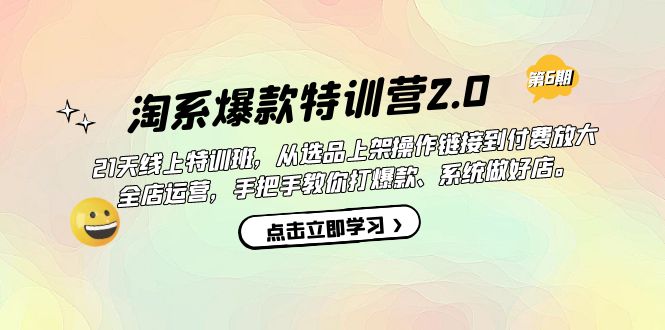 淘系爆款特训营2.0【第六期】从选品上架到付费放大 全店运营 打爆款 做好店_双星网创_创业赚钱_抖音教程_短视频教程-创业赚钱_抖音教程_短视频教程