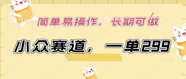 小众赛道，一单299.简单易操作，长期可做_双星网创_创业赚钱_抖音教程_短视频教程-创业赚钱_抖音教程_短视频教程