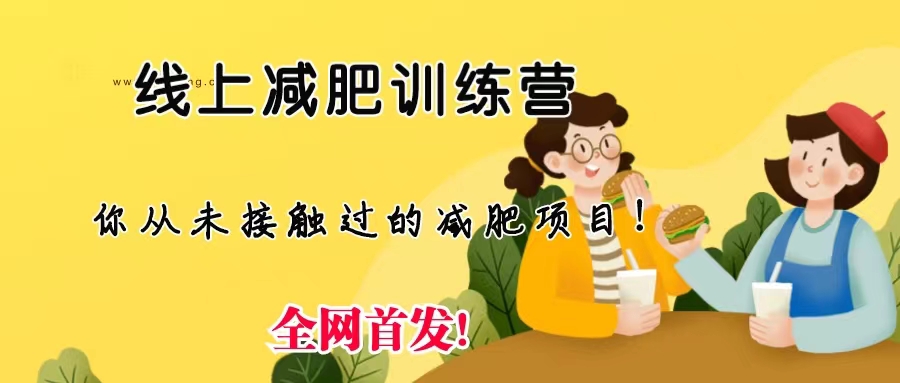 线上减肥训练营，足不出户，仅靠拉几个社群，发几条朋友圈，月实现入五位_双星网创_创业赚钱_抖音教程_短视频教程-创业赚钱_抖音教程_短视频教程