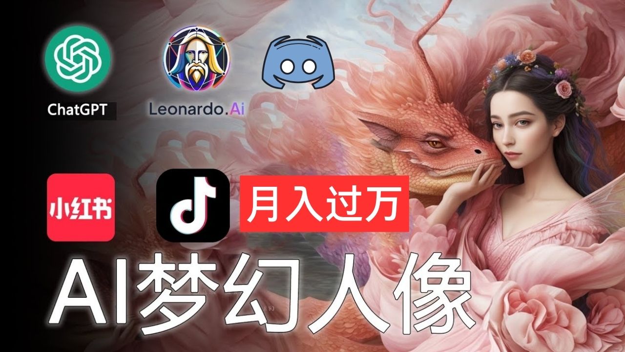 AI摄影梦幻人像：零基础也能月入过万的秘密_双星网创_创业赚钱_抖音教程_短视频教程-创业赚钱_抖音教程_短视频教程