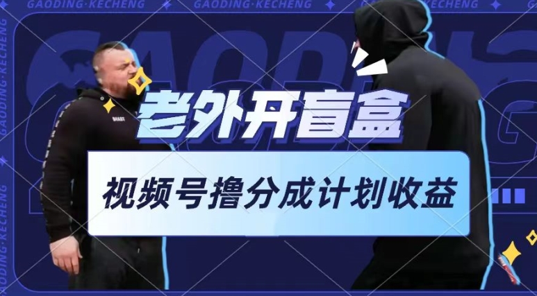 老外开盲盒视频，撸视频号分成计划收益，每天只需一小时，新手小白轻松上手_双星网创_创业赚钱_抖音教程_短视频教程-创业赚钱_抖音教程_短视频教程