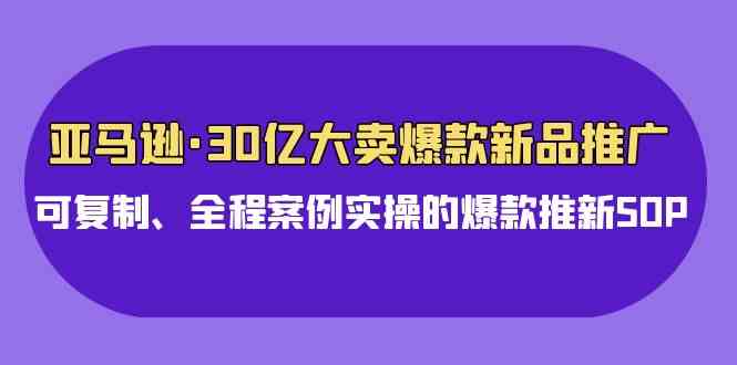 （9944期）亚马逊30亿·大卖爆款新品推广，可复制、全程案例实操的爆款推新SOP_双星网创_创业赚钱_抖音教程_短视频教程-创业赚钱_抖音教程_短视频教程