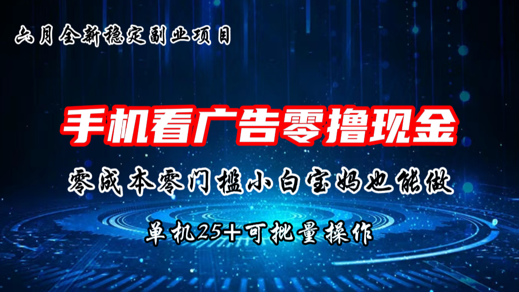 六月新项目，单机撸现金，单机20+，零成本零门槛，可批量操作_双星网创_创业赚钱_抖音教程_短视频教程-创业赚钱_抖音教程_短视频教程