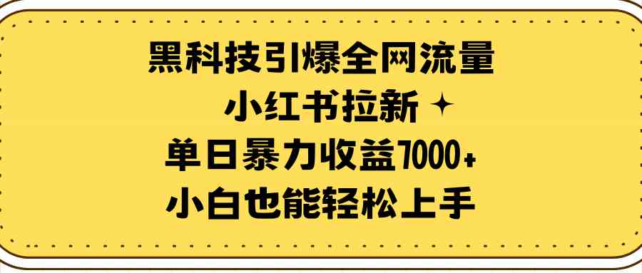 （9679期）黑科技引爆全网流量小红书拉新，单日暴力收益7000+，小白也能轻松上手_双星网创_创业赚钱_抖音教程_短视频教程-创业赚钱_抖音教程_短视频教程