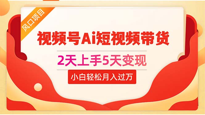 （10807期）2天上手5天变现视频号Ai短视频带货0粉丝0基础小白轻松月入过万_双星网创_创业赚钱_抖音教程_短视频教程-创业赚钱_抖音教程_短视频教程