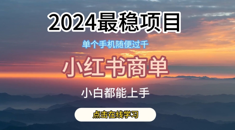 2024最稳蓝海项目，小红书商单项目，没有之一_双星网创_创业赚钱_抖音教程_短视频教程-创业赚钱_抖音教程_短视频教程