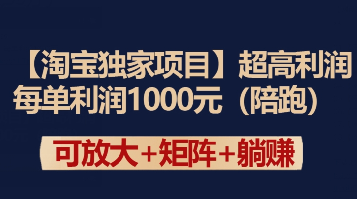 【淘宝独家项目】超高利润：每单利润1000元_双星网创_创业赚钱_抖音教程_短视频教程-创业赚钱_抖音教程_短视频教程