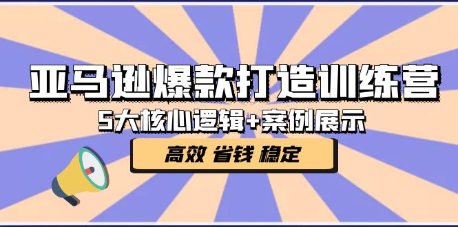 亚马逊爆款打造训练营：5大核心逻辑+案例展示 打造爆款链接 高效 省钱 稳定_双星网创_创业赚钱_抖音教程_短视频教程-创业赚钱_抖音教程_短视频教程
